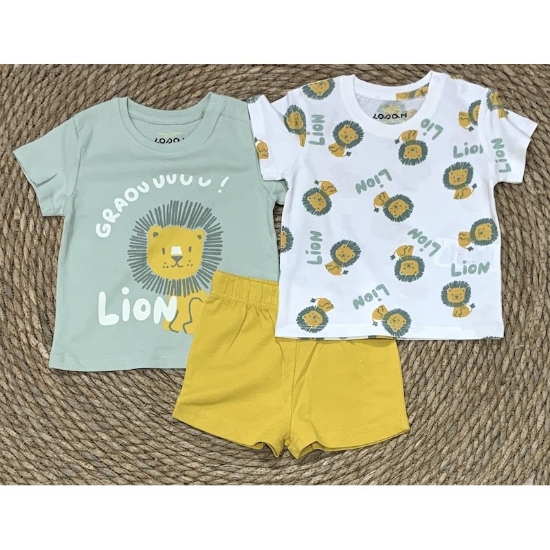 LOSAN SET 2 MAGLIE E PANTALONCINO BIMBO