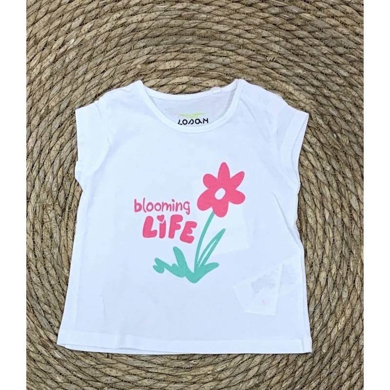 LOSAN MAGLIA M/M WHITE FLOWER BIMBA