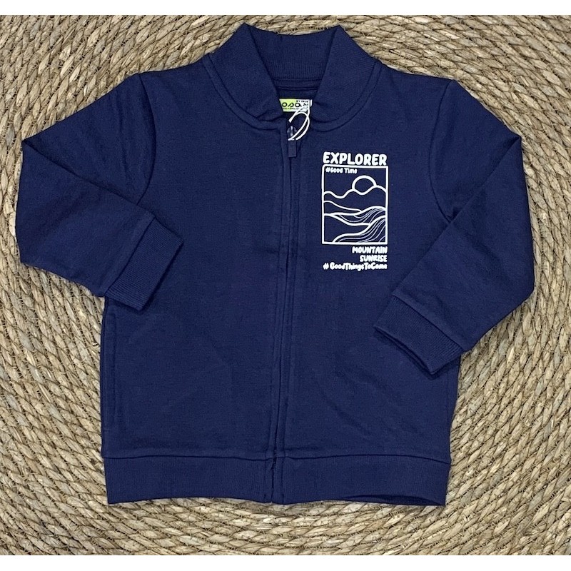 LOSAN FELPA ZIP MOUNTAINS BLU BIMBO