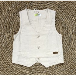 LOSAN GILET IN LINO BIMBO