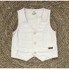 LOSAN GILET IN LINO BIMBO