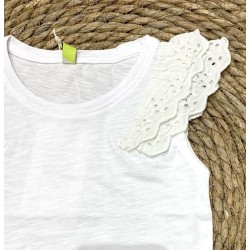 LOSAN CANOTTA RICAMO WHITE BIMBA