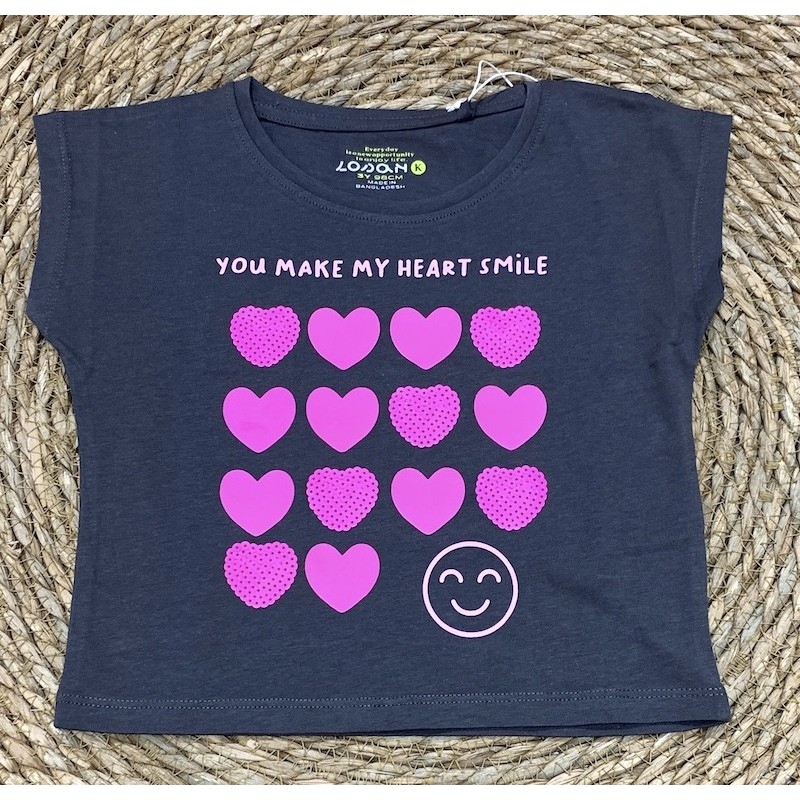 LOSAN MAGLIA M/M HEART GREY BIMBA