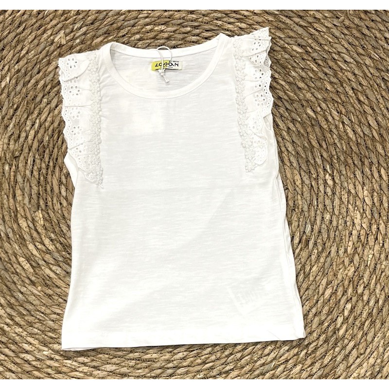 LOSAN MAGLIA M/M RICAMO FLOWER BIMBA