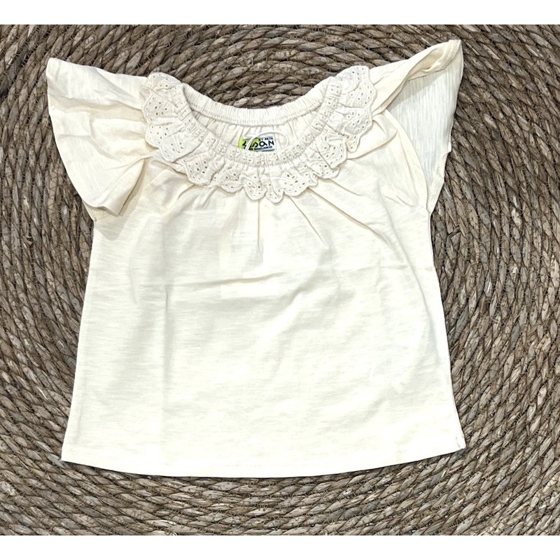 LOSAN MAGLIA M/M BEIGE RICAMO BIMBA