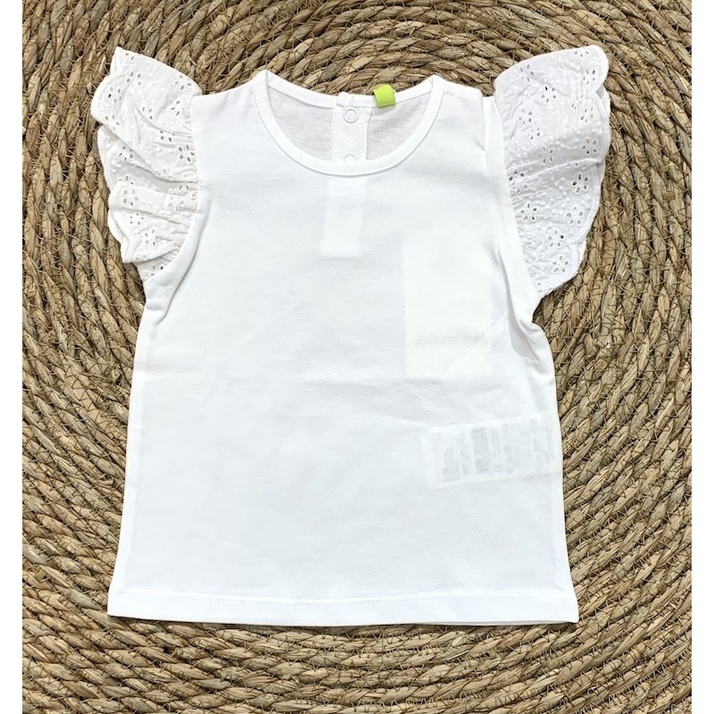 LOSAN MAGLIA M/M RICAMO WHITE BABY GIRL