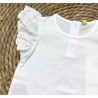 LOSAN MAGLIA M/M RICAMO WHITE BABY GIRL