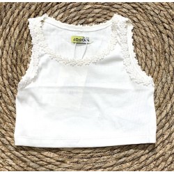 LOSAN TOP FLOWER WHITE BIMBA