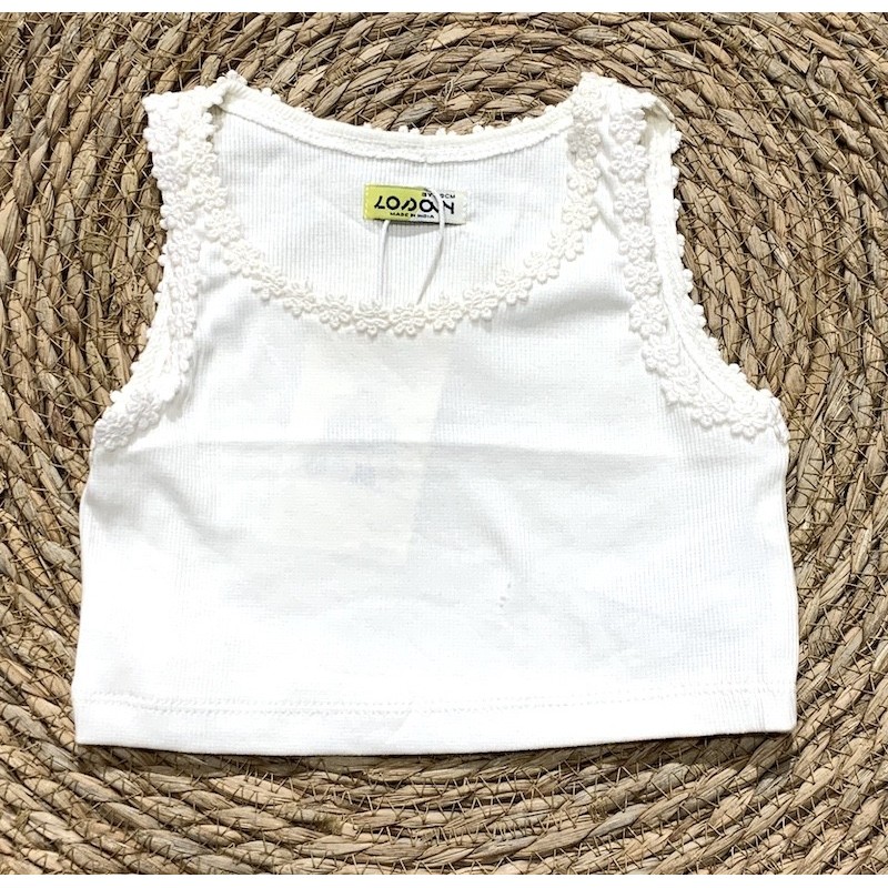 LOSAN TOP FLOWER WHITE BIMBA