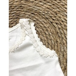 LOSAN TOP FLOWER WHITE BIMBA