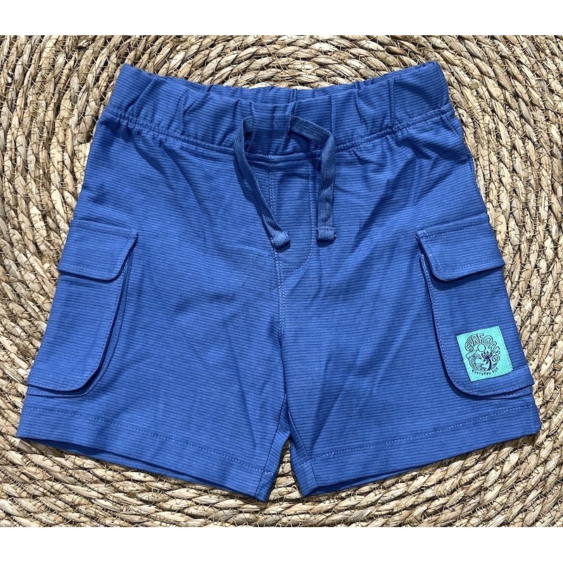 LOSAN SHORT COTONE BLU LAVORATO BIMBO