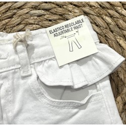 E.M.C. SHORT DENIM WHITE BABY GIRL