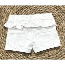 E.M.C. SHORT DENIM WHITE BABY GIRL