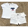 E.M.C. SHORT DENIM WHITE BABY GIRL