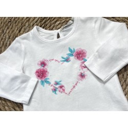 E.M.C. MAGLIA M/L FLOWER PINK BABY GIRL