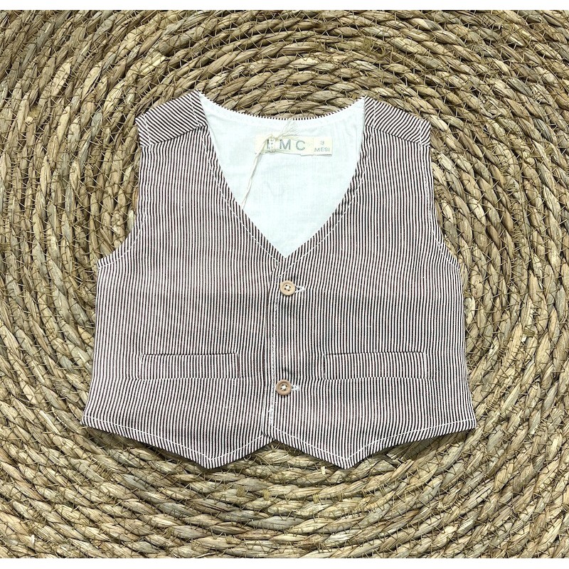 E.M.C. GILET MARRONE BABY BOY