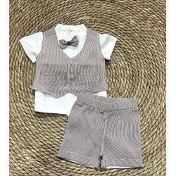 E.M.C. GILET MARRONE BABY BOY