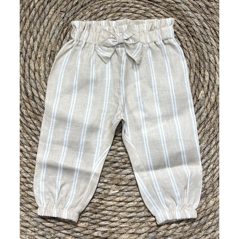 E.M.C. PANTALONE MISTO LINO BABY GIRL