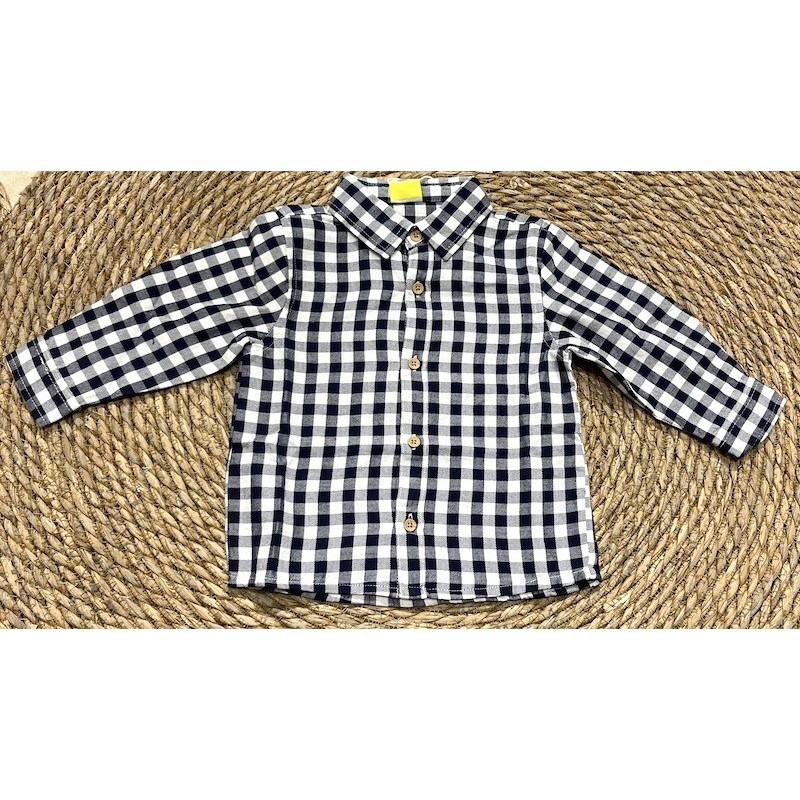 LOSAN CAMICIA M/L  SCACCHI BLU