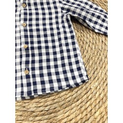 LOSAN CAMICIA M/L  SCACCHI BLU