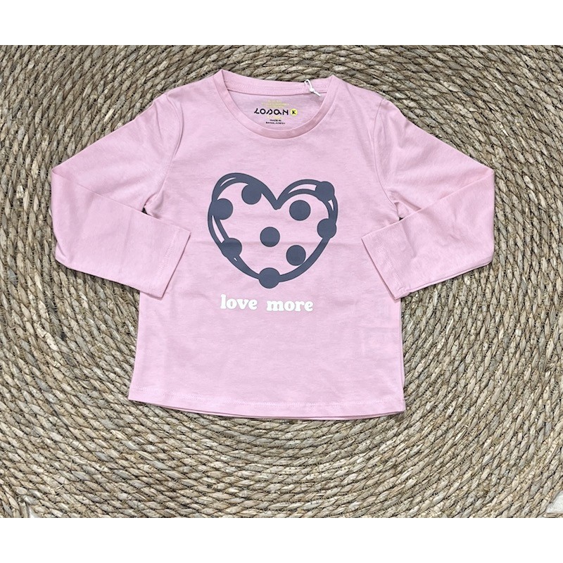 LOSAN MAGLIA M/L PINK LOVE BIMBA