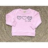 LOSAN FELPA GIROCOLLO PINK LOVE BIMBA