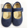 BALLERINA NAVY IN VELLUTO CON STRAPPO