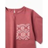 ZY MAGLIA M/M RICAMO BROWN RAGAZZA