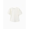 ZY MAGLIA M/M RICAMO WHITE RAGAZZA