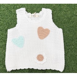 E.M.C. TOP CROCHET WHITE...