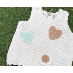E.M.C. TOP CROCHET WHITE RAGAZZA