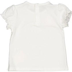 BIRBA MAGLIA M/M FIORI IN CROCHET WHITE RAGAZZA