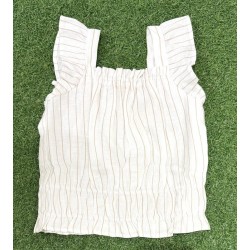 E.M.C. TOP IN LINO RIGATO...