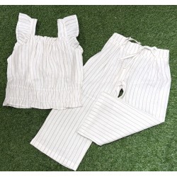 E.M.C. TOP IN LINO RIGATO RAGAZZA