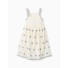 ZY VESTITO IN COTONE BEIGE E BLU RAGAZZA