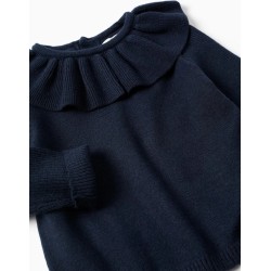 ZY CMAGLIONCINO NAVY CON COLLETTO BABY GIRL