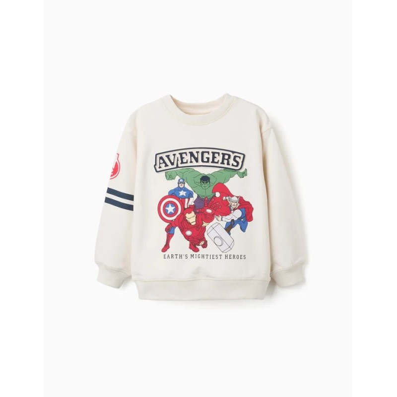 ZY FELPA GIROCOLLO WHITE AVENGERS BOY