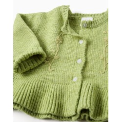 ZY CARDIGAN FLOWER LIGHT GREEN BABY GIRL