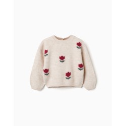 ZY MAGLIONE BEIGE FLOWER...