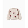 ZY MAGLIONE BEIGE FLOWER BABY GIRL