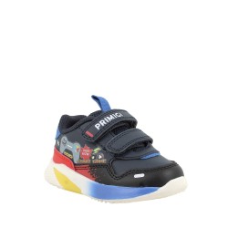 PRIMIGI SNEAKERS BLU DOPPIO STRAPPO CON LUCI