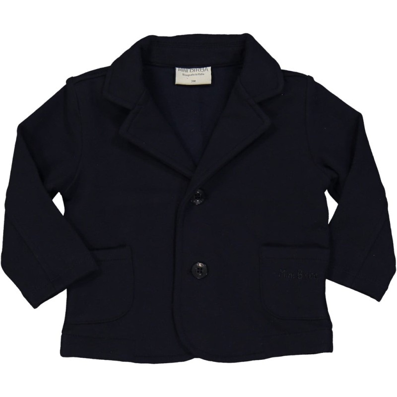 MINI BIRBA GIACCA IN FELPA BLU NAVY BABY BOY