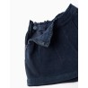 ZY SHORT BLU NAVY IN VELLUTO BABY GIRL