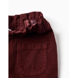 ZY PANTALONE LUNGO IN VELLUTO BROWN BABY GIRL