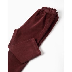 ZY PANTALONE LUNGO IN VELLUTO BROWN BABY GIRL