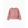 ZY CARDIGAN ROSA RICAMATO BABY GIRL