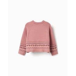 ZY CARDIGAN ROSA RICAMATO BABY GIRL