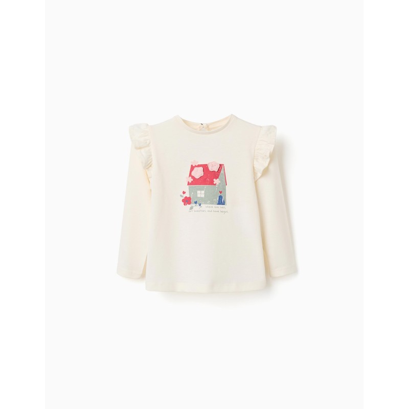 ZY MAGLIA M/L WHITE HOME BABY GIRL