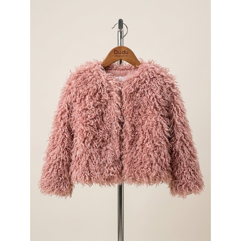 MEILISA BAI PELLICCIA EFFETTO TEDDY ROSA GIRL