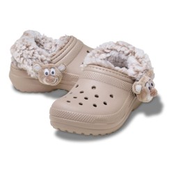 CROCS CLASSIC BEAR FEECE LINED CLOG T